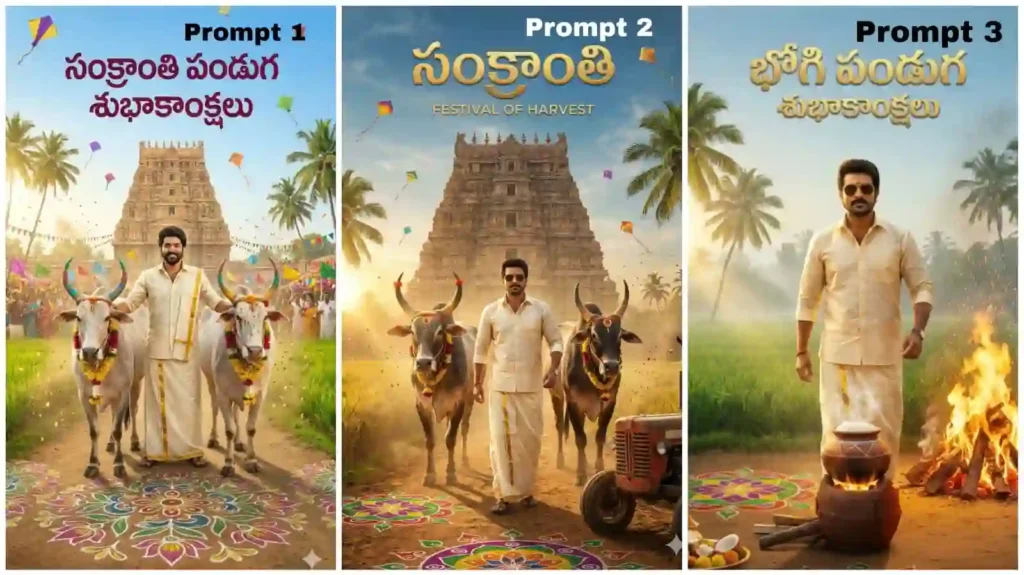 sankranti ai image prompts for men