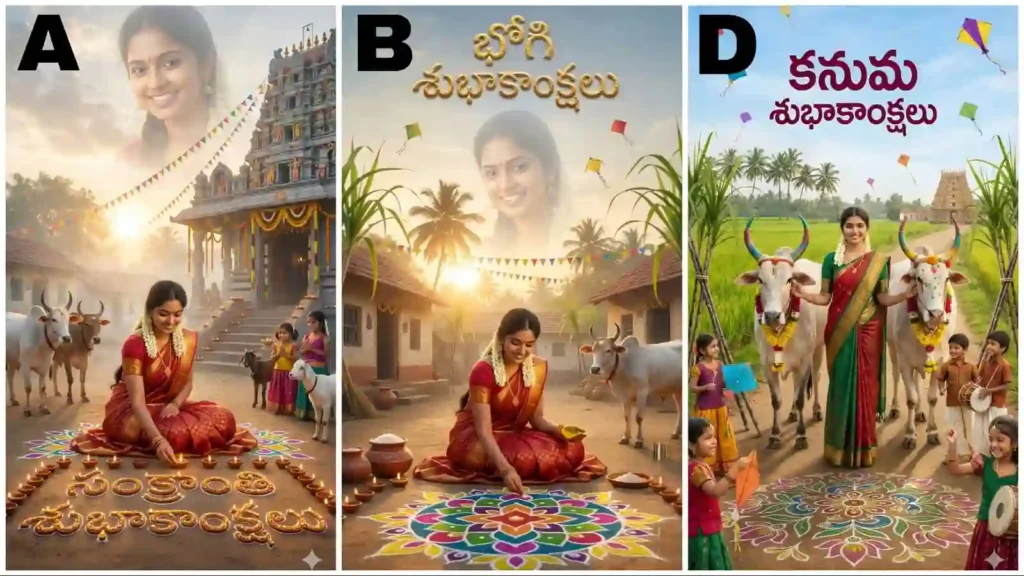 haappy sankranti ai image prompts for women