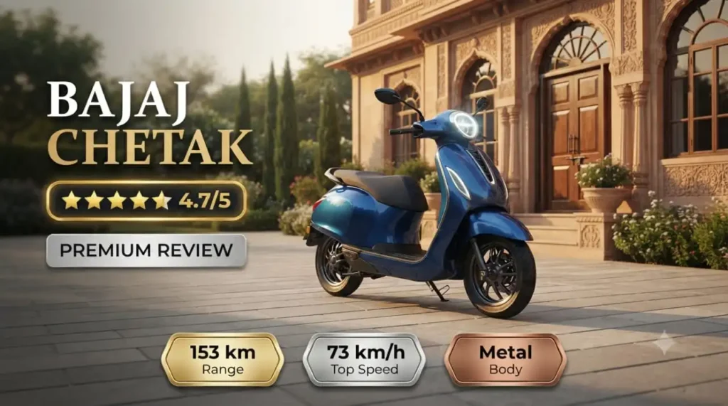 Bajaj Chetak Premium electric scooter with metal body and premium design