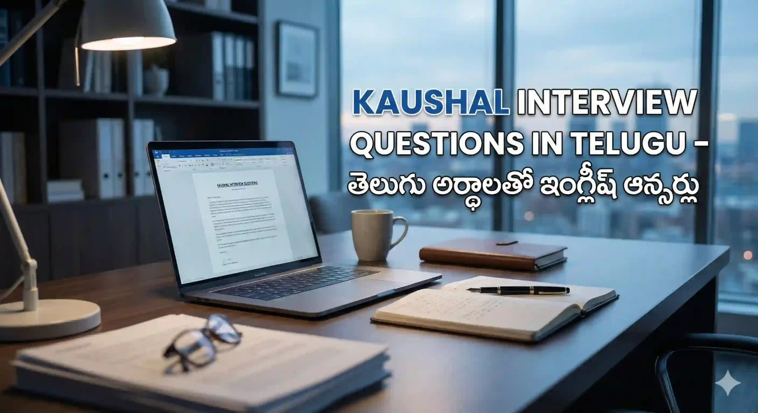 Kaushal Interview Questions in Telugu featured image with English answers and Telugu meanings
