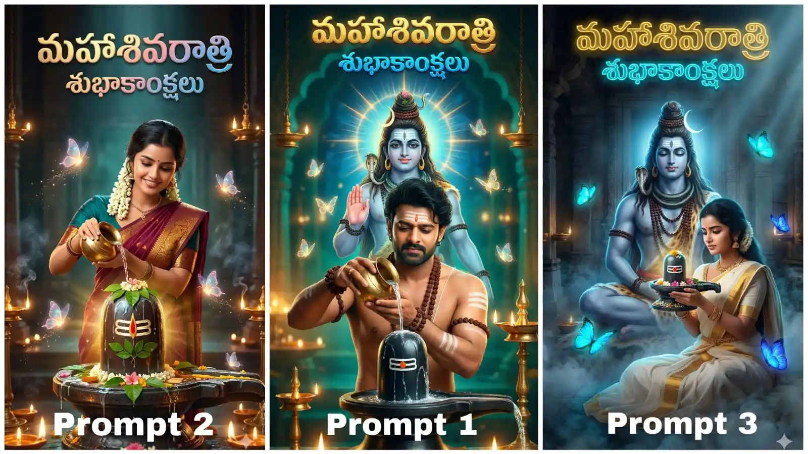 Mahashivaratri 2026 AI Shiva Image Prompts realistic Shivalingam abhishekam Mana AI Zone