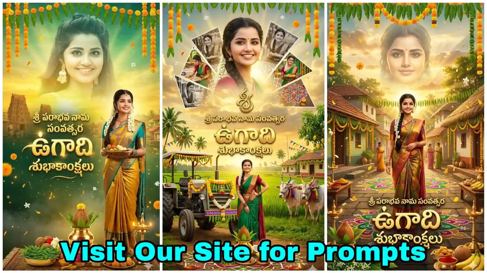 chatgpt prompts to create beautiful ugadi images using ai tools and festival poster designs