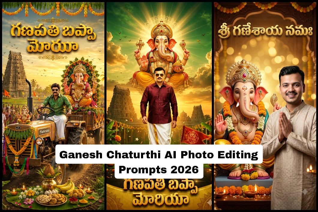 Ganesh Chaturthi AI Photo Editing Prompts 2026 for stunning personalized festival photos
